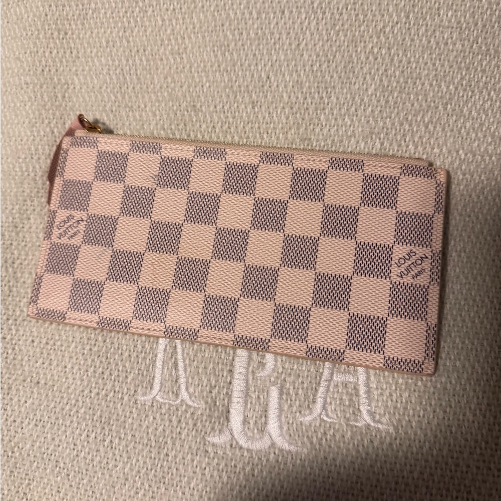 Louis Vuitton Checkered Pink Pouch from the Félicie Pochette